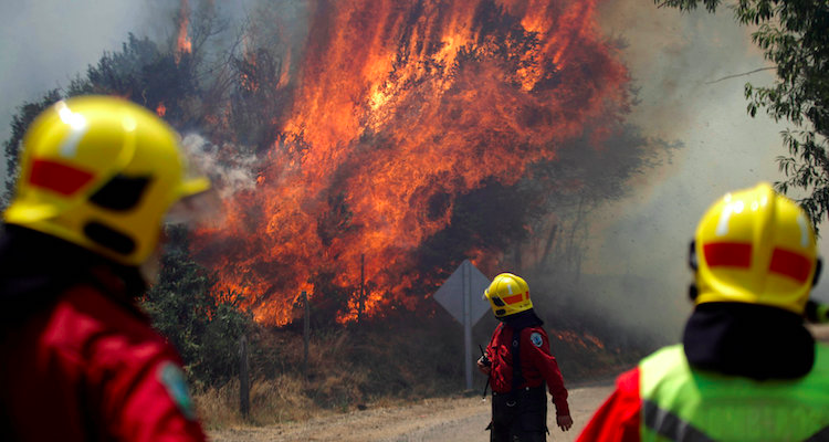 Incendio in Cile