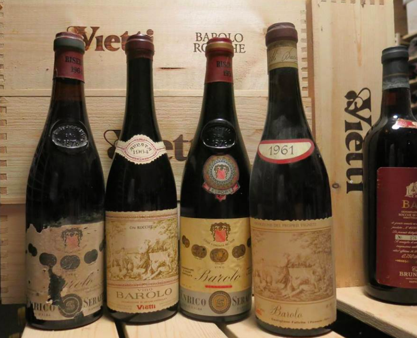 Bottiglie storiche di Vietti ed Enrico Serafino