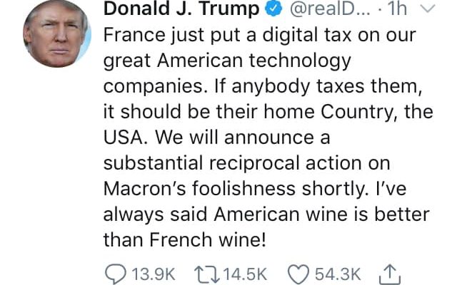 Donald Trump minaccia l’industria del vino francese