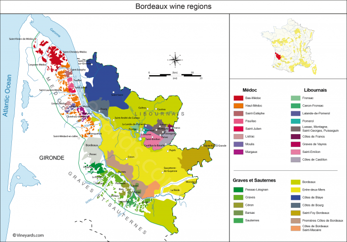 Le vigne di Bordeaux, da vineyards.com