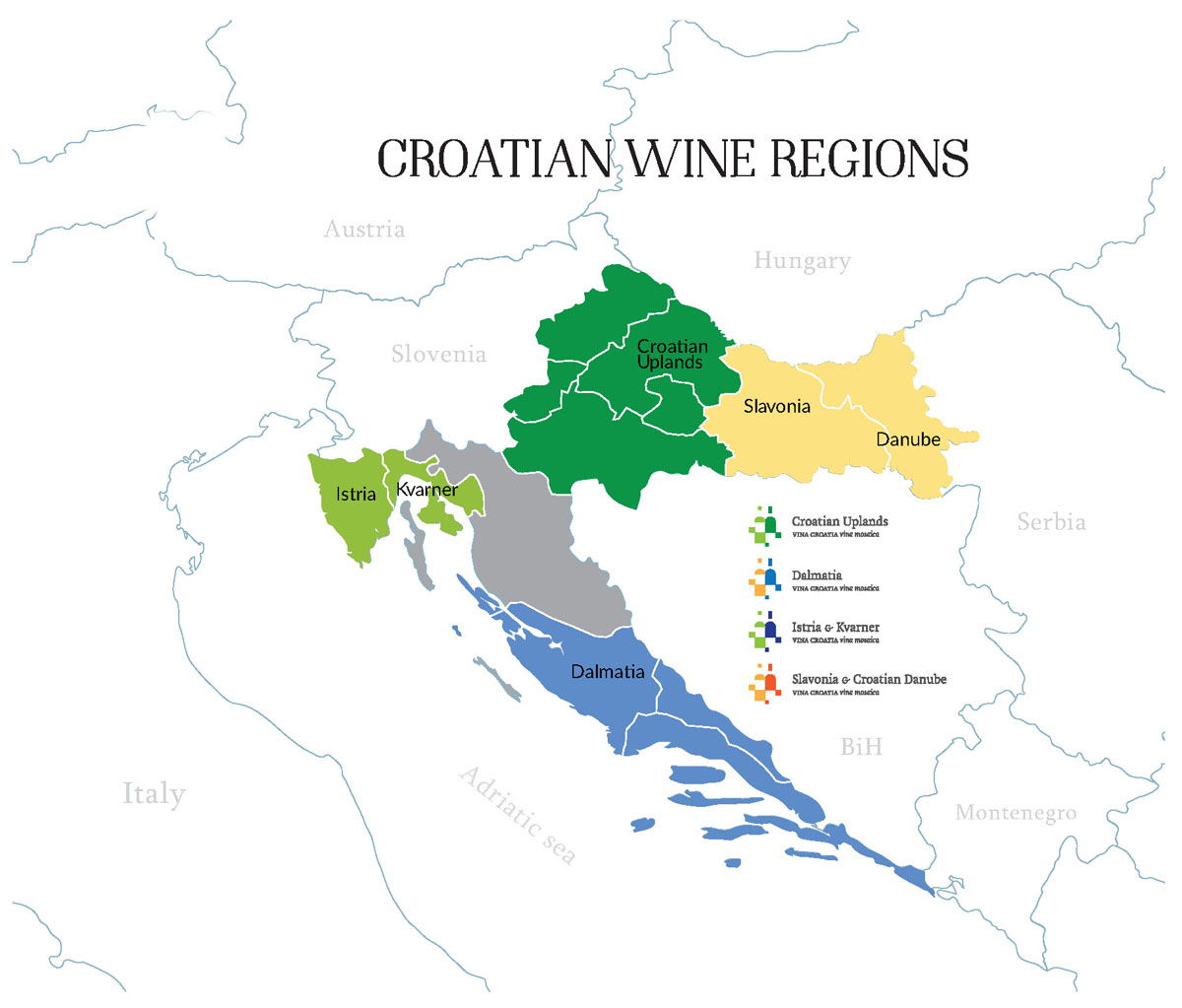 Regioni Croazia vino