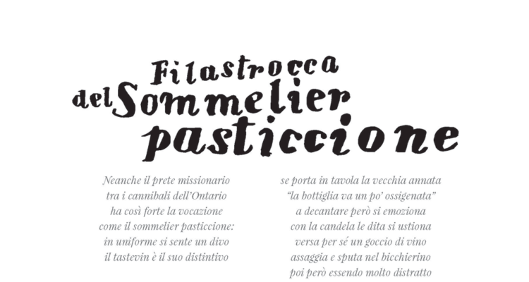 Filastrocca del sommelier pasticcione