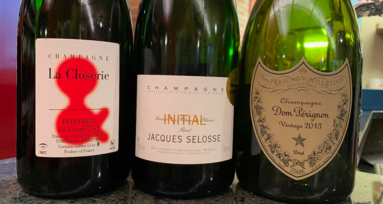 Trilogy (Prévost, Selosse e Dom Pérignon) con scodata