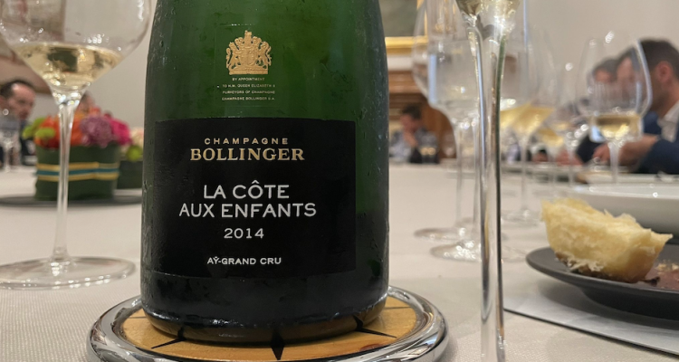 Bollinger è Accademia del pinot noir in Champagne partendo dalla cima, Côte aux Enfants 2014