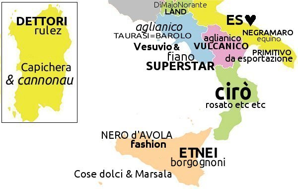 Mappa non ragionata dei luoghi comuni sul vino in Italia. Terza parte: Sud e isole