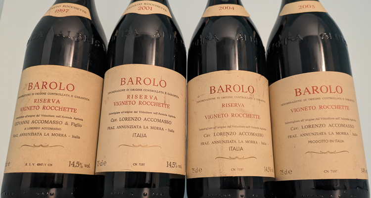 Serata del Cavaliere | 4 annate del Barolo Rocchette di Lorenzo Accomasso